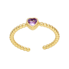 Load image into Gallery viewer, Love Spell Dainty Gold Heart Ring
