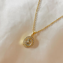 Load image into Gallery viewer, sparkly gold necklace - valentines day jewelry - rhinestone jewelry - bling accessories
