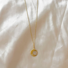 Load image into Gallery viewer, sun and stars gold necklace - necklaces to wear everyday - necklaces for layering - necklaces to wear to school
