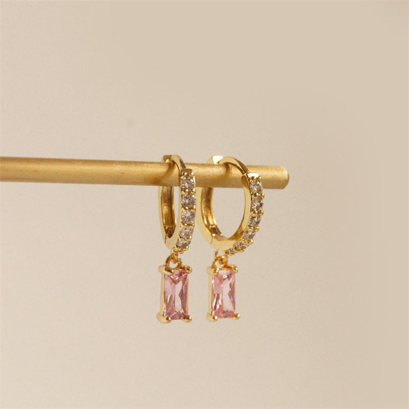 pink dainty sparkly earrings - jewelry to wear on valentines day - trendy jewelry to wear on a date