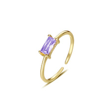 Load image into Gallery viewer, purple gold ring - simple rings with a pop of color - rings to wear on a date - rings to wear for daily use
