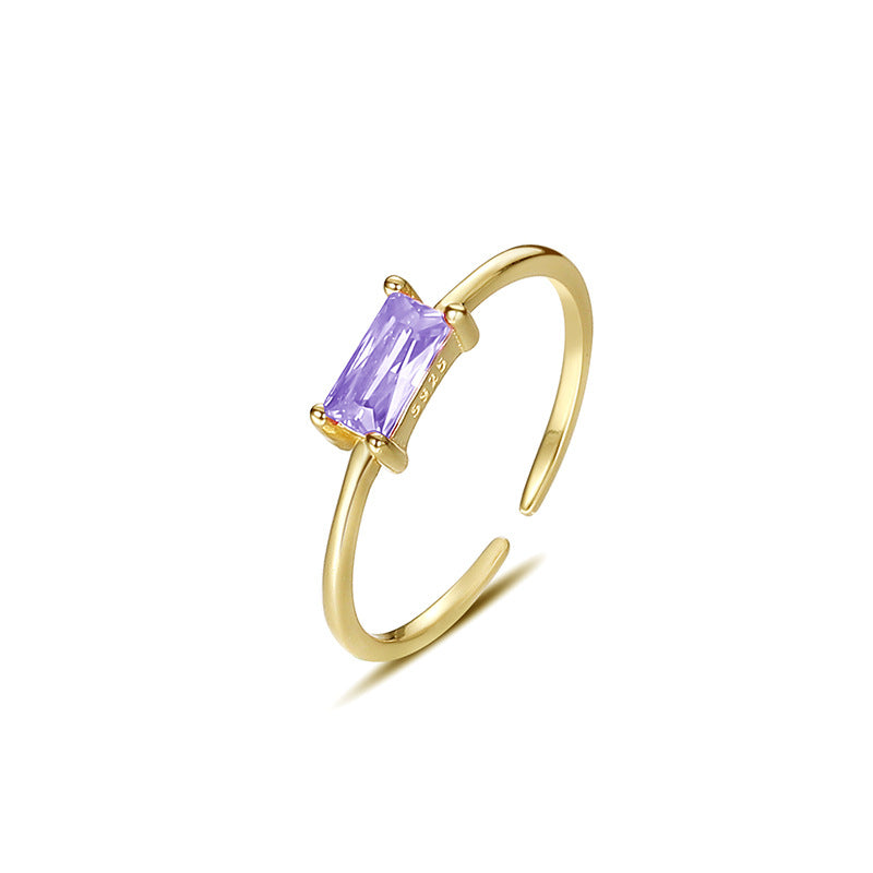purple gold ring - simple rings with a pop of color - rings to wear on a date - rings to wear for daily use